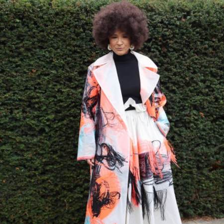 Golda Rosheuvel looks stunning with her designer outfit.